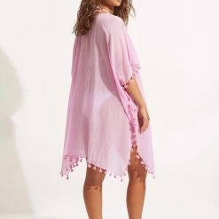 Seafolly Ladies Amnesia Kaftan - Wild Rose -Seafolly shop 52162 WildRose 4