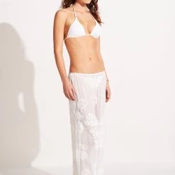 Seafolly Ladies Embroidered Pant - White -Seafolly shop 52833 PA White 5