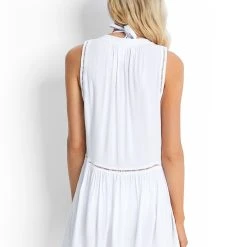 Seafolly Ladies Ladder Detail Dress - White 7 Seafolly Ladies Ladder Detail Dress - White -Seafolly shop 52931 DR White 2