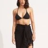 Seafolly Ladies Cotton Gauze Sarong - Black -Seafolly shop 52965 SG Black 1 3181b2d6 f37b 4fd2 a12d 8d9151299dfd