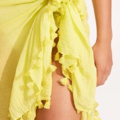 Seafolly Ladies Cotton Gauze Sarong - Celery -Seafolly shop 52965 SG Celery 5