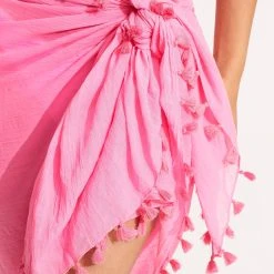 Seafolly Ladies Cotton Gauze Sarong - Pink 12 Seafolly Ladies Cotton Gauze Sarong - Pink -Seafolly shop 52965 SG Pink 5