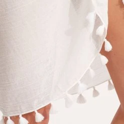 Seafolly Ladies Cotton Gauze Sarong - White -Seafolly shop 52965 SG White 4 32da43d6 5cfa 4913 8c48 2ca9e8dfb670