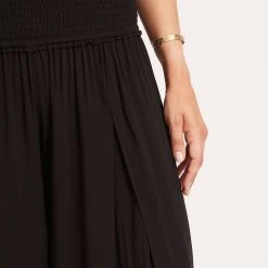 Seafolly Ladies Shirred Waist Wrap Pant - Black -Seafolly shop 53341 PA Black 5