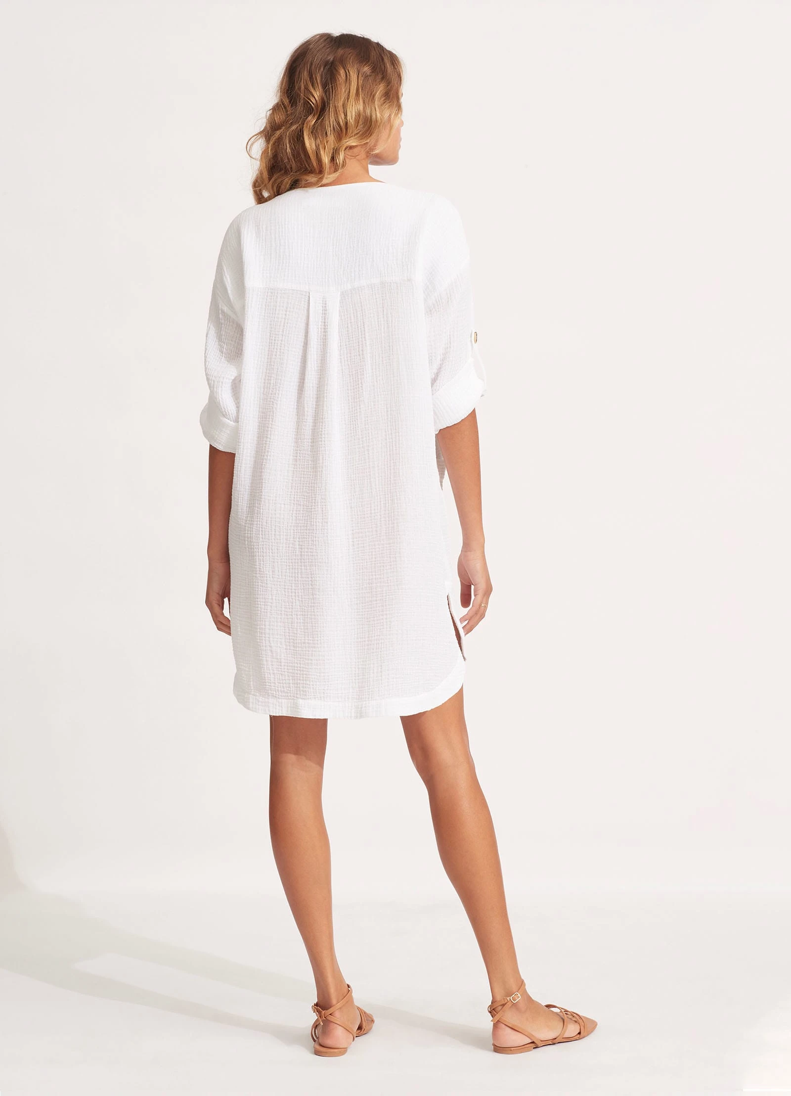 Seafolly Ladies Essential Cover Up - White 6 Seafolly Ladies Essential Cover Up - White - Image 4