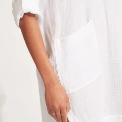 Seafolly Ladies Essential Cover Up - White 11 Seafolly Ladies Essential Cover Up - White -Seafolly shop 54020 CU White 5