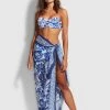 Seafolly Ladies Modern Marina Pareo Sarong - Marina Blue -Seafolly shop 54483 SG MarinaBlu 1