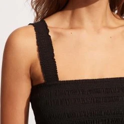 Seafolly Ladies Beach House Dress - Black -Seafolly shop 54515 DR Black 4