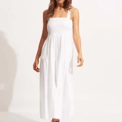 Seafolly Ladies Beach House Dress - White
