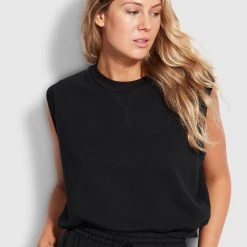 Seafolly Ladies Cotton Tank - Black