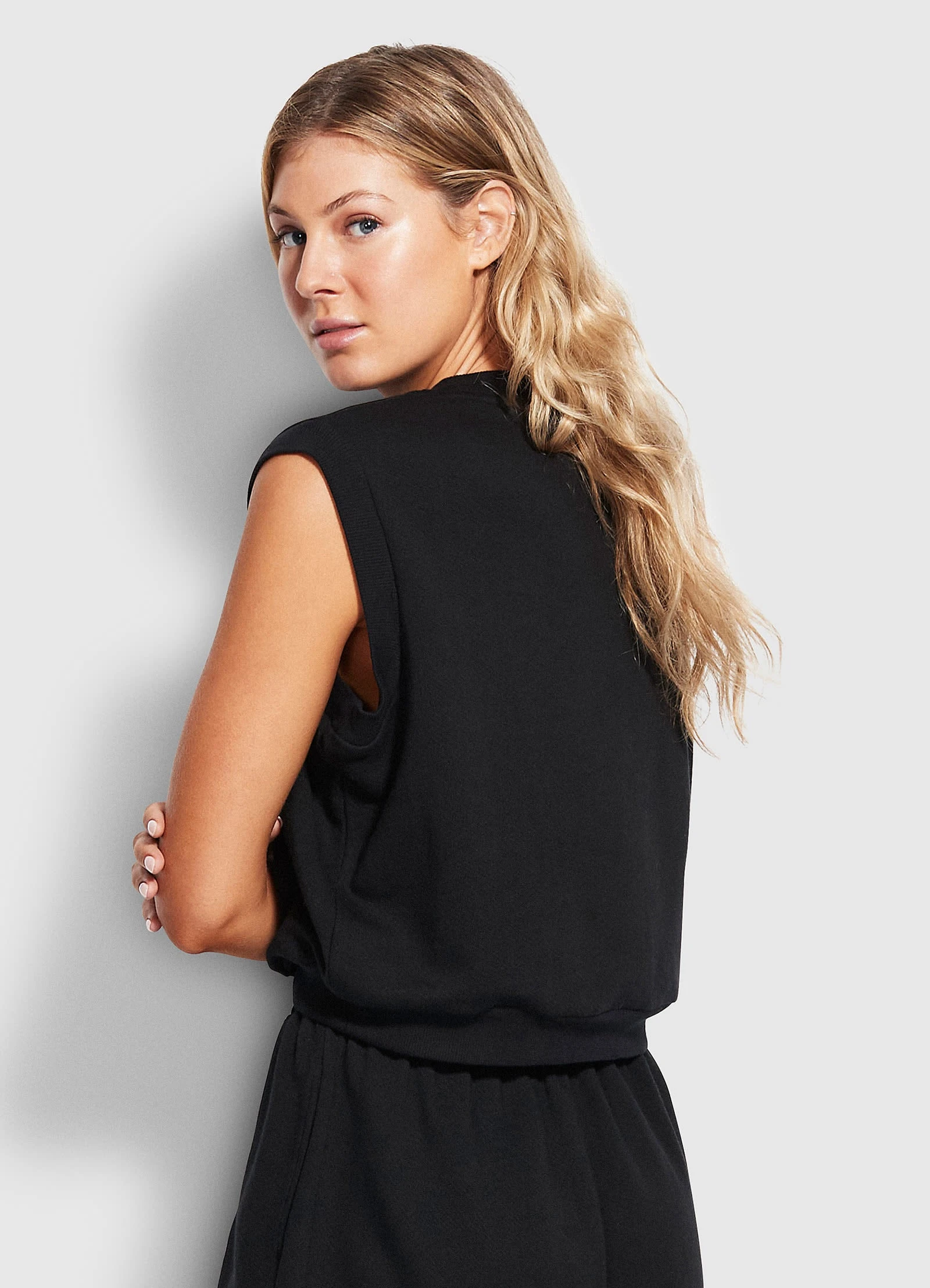 Seafolly Ladies Cotton Tank - Black 5 Seafolly Ladies Cotton Tank - Black - Image 3