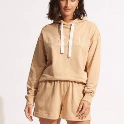 Seafolly Ladies Originals Hoodie Sweat - Camel