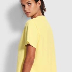 Seafolly Ladies Terry T Shirt - Lemon -Seafolly shop 54593 TO Lemon 5