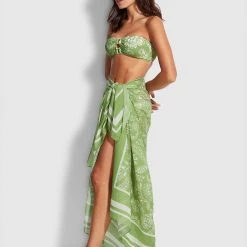 Seafolly Ladies Folklore Pareo- Green Tea -Seafolly shop 54602 SG Green 20Tea 5