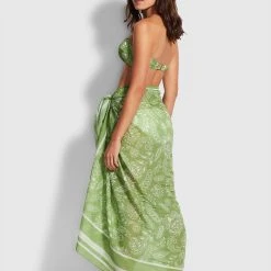 Seafolly Ladies Folklore Pareo- Green Tea -Seafolly shop 54602 SG Green 20Tea 6