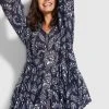 Seafolly Ladies Folklore Tier Dress- True Navy -Seafolly shop 54603 DR True 20Navy 1