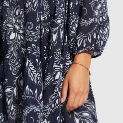 Seafolly Ladies Folklore Tier Dress- True Navy -Seafolly shop 54603 DR True 20Navy 5