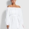 Seafolly Ladies Double Cloth Summer Cover Up- White -Seafolly shop 54607 CU White 1