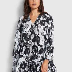 Seafolly Ladies Summer Of Love Tiered Dress - Black -Seafolly shop 54613 DR Black 2