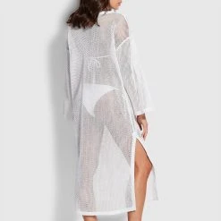 Seafolly Ladies Crochet Cover Up - White -Seafolly shop 54630 CU White 5