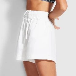 Seafolly Ladies Poplin Short- White 10 Seafolly Ladies Poplin Short- White -Seafolly shop 54652 SH White 3