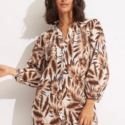 Seafolly Ladies Island In The Sun Cover Up - Ecru