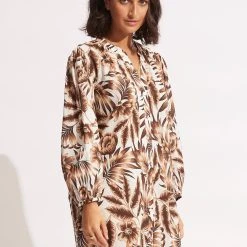 Seafolly Ladies Island In The Sun Cover Up - Ecru -Seafolly shop 54688 CU Ecru 3