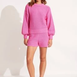 Seafolly Ladies Husk Chunky Knit - Pink