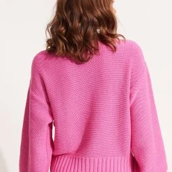 Seafolly Ladies Husk Chunky Knit - Pink 10 Seafolly Ladies Husk Chunky Knit - Pink -Seafolly shop 54692 KN Pink 4