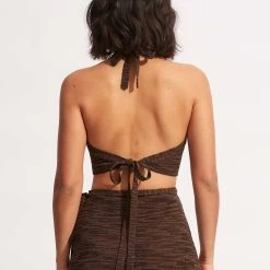 Seafolly Ladies Daybreak Knit Top - Chocolate -Seafolly shop 54696 KN Chocolate 5