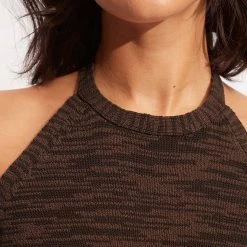Seafolly Ladies Daybreak Knit Top - Chocolate -Seafolly shop 54696 KN Chocolate 6