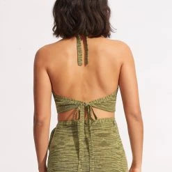 Seafolly Ladies Daybreak Knit Top - Olive -Seafolly shop 54696 KN Olive 4