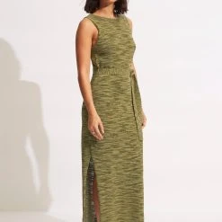 Seafolly Ladies Daybreak Knit Dress- Olive -Seafolly shop 54698 KN Olive 3