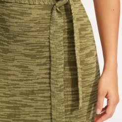 Seafolly Ladies Daybreak Knit Dress- Olive -Seafolly shop 54698 KN Olive 5