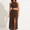 Seafolly Ladies Daybreak Knit Skirt- Chocolate 2 Seafolly Ladies Daybreak Knit Skirt- Chocolate -Seafolly shop 54699 KN Chocolate 1