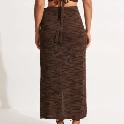 Seafolly Ladies Daybreak Knit Skirt- Chocolate 13 Seafolly Ladies Daybreak Knit Skirt- Chocolate -Seafolly shop 54699 KN Chocolate 5