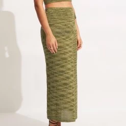 Seafolly Ladies Daybreak Knit Skirt- Olive 10 Seafolly Ladies Daybreak Knit Skirt- Olive -Seafolly shop 54699 KN Olive 4