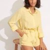 Seafolly Ladies Linen Playsuit - Lemon -Seafolly shop 54701 PS Lemon 1