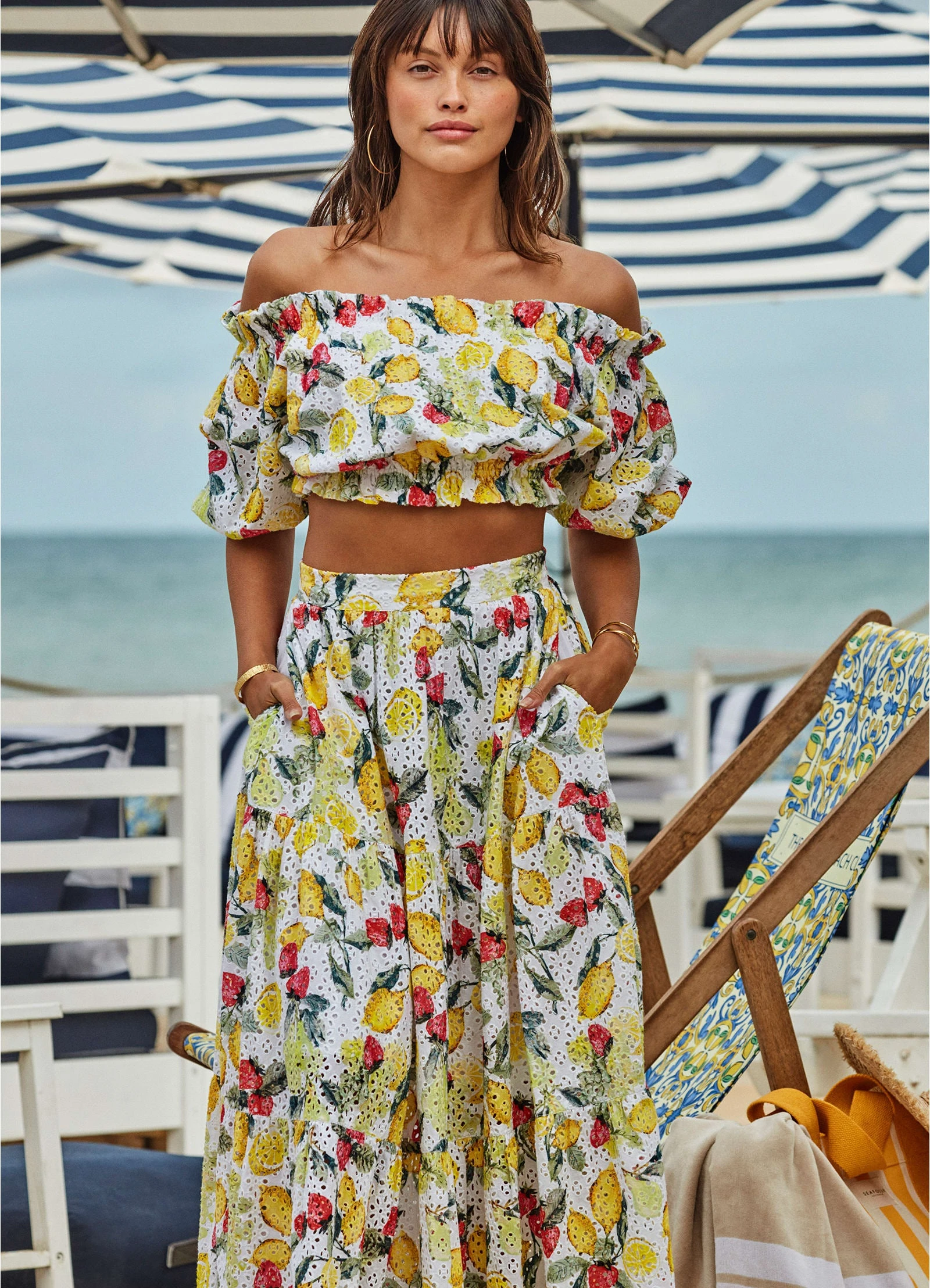 Seafolly Ladies Lemoncello Tiered Skirt - Lemoncello 3 Seafolly Ladies Lemoncello Tiered Skirt - Lemoncello