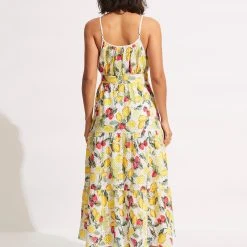 Seafolly Ladies Lemoncello Tiered Dress - Lemoncello -Seafolly shop 54709 DR Lemoncello 5