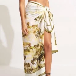 Seafolly Ladies Palms Pareo - Olive -Seafolly shop 54712 SG Olive 3