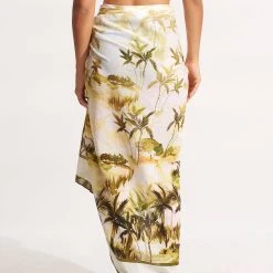 Seafolly Ladies Palms Pareo - Olive -Seafolly shop 54712 SG Olive 4