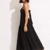 Seafolly Ladies Broderie Anglaise Tiered Maxi Dress - Black -Seafolly shop 54713 DR Black 1