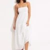 Seafolly Ladies Broderie Anglaise Tiered Maxi Dress - White -Seafolly shop 54713 DR White 1