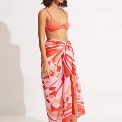 Seafolly Ladies Poolside Pareo - Chintz Pink -Seafolly shop 54720 SG ChintzPin 3
