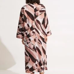 Seafolly Ladies PoolsideMaxi Cover Up - Sepia -Seafolly shop 54724 CU Sepia 3