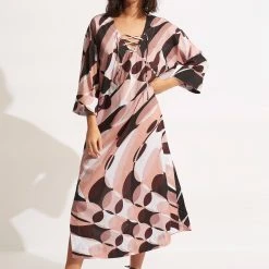 Seafolly Ladies PoolsideMaxi Cover Up - Sepia -Seafolly shop 54724 CU Sepia 5
