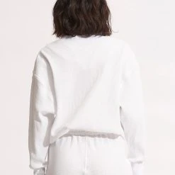 Seafolly Ladies Waffle Sweat Top - White -Seafolly shop 54725 TO White 4