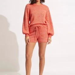 Seafolly Ladies Maple Knit Jumper - Chintz Pink -Seafolly shop 54727 KN ChintzPin 3