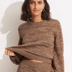 Seafolly Ladies Maple Knit Jumper - Sepia
